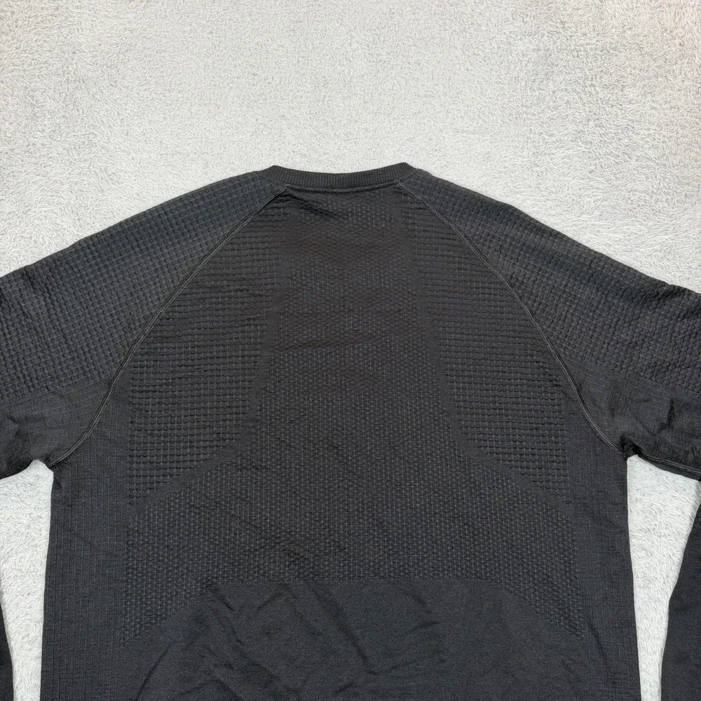 Lululemon Engineered Warmth Crewneck Black Merino Wool Blend Mens Large Sweater